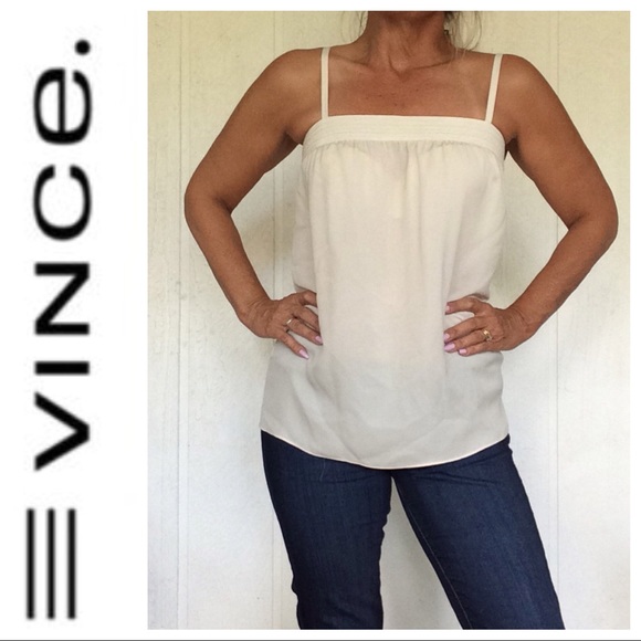 VINCE CREAM SILK CAMISOLE XS - Picture 4 of 9